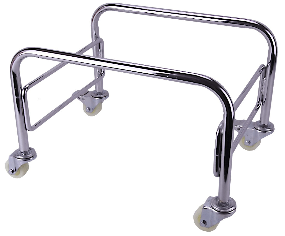 Mobile Chrome Shopping Basket Stand - 26 Litre