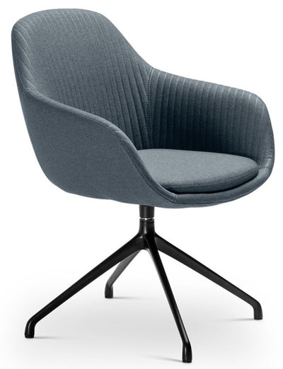Ava Visitor Chair with Black Iron Base - 3 Colour Options