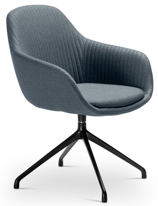 Ava Visitor Chair with Black Iron Base - 3 Colour Options