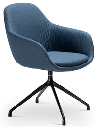 Ava Visitor Chair with Black Iron Base - 3 Colour Options