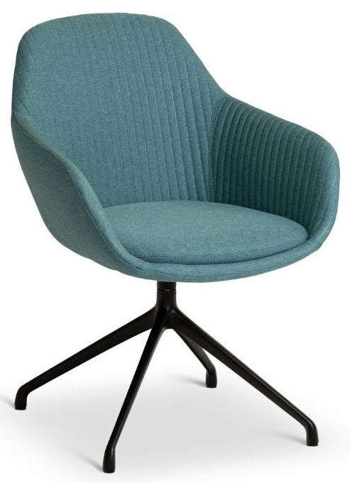 Ava Visitor Chair with Black Iron Base - 3 Colour Options