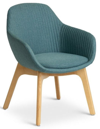Ava Visitor Chair with North American Ash Timber Legs - 3 Colour Options