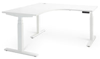 Enhance Sit-Stand Corner Work Stations - 2 x Sizes — MGWS Enhance Corner Workstation in White