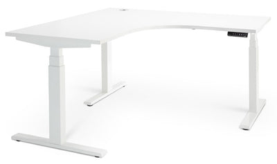 Enhance Sit-Stand Corner Work Stations - 2 x Sizes — MGWS Enhance Corner Workstation in White