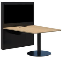 Media Booth Hub with Integrated Wall