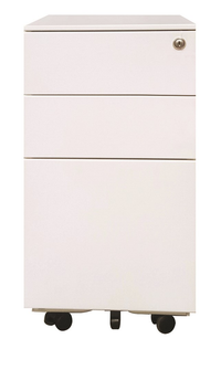 Milano Lockable 3 Drawer Steel Desk Mobile - 2 Sizes - 2 Colours