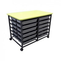 Plastic Tray Tote Bin Trolley - 3 Sizes