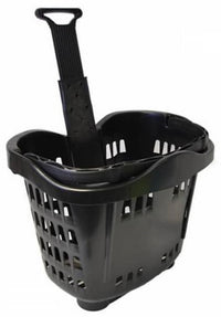 Large Mobile Plastic Shopping Basket - 2 Colour Options
