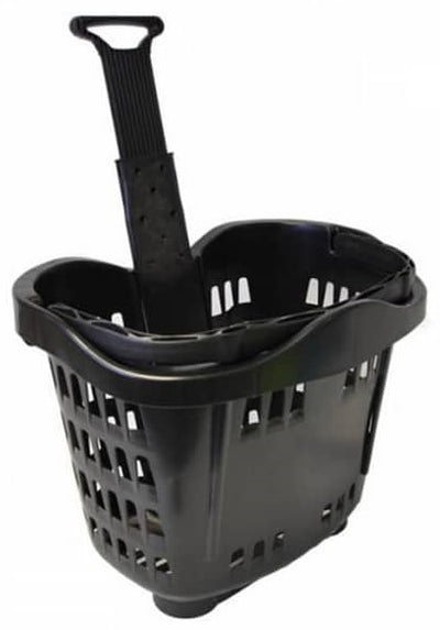 Large Mobile Plastic Shopping Basket - 2 Colour Options