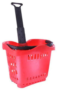 Large Mobile Plastic Shopping Basket - 2 Colour Options