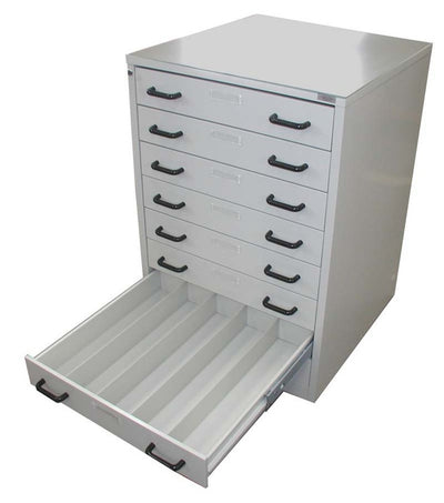 Multi Media Horizontal Storage Cabinet - 8 Drawer