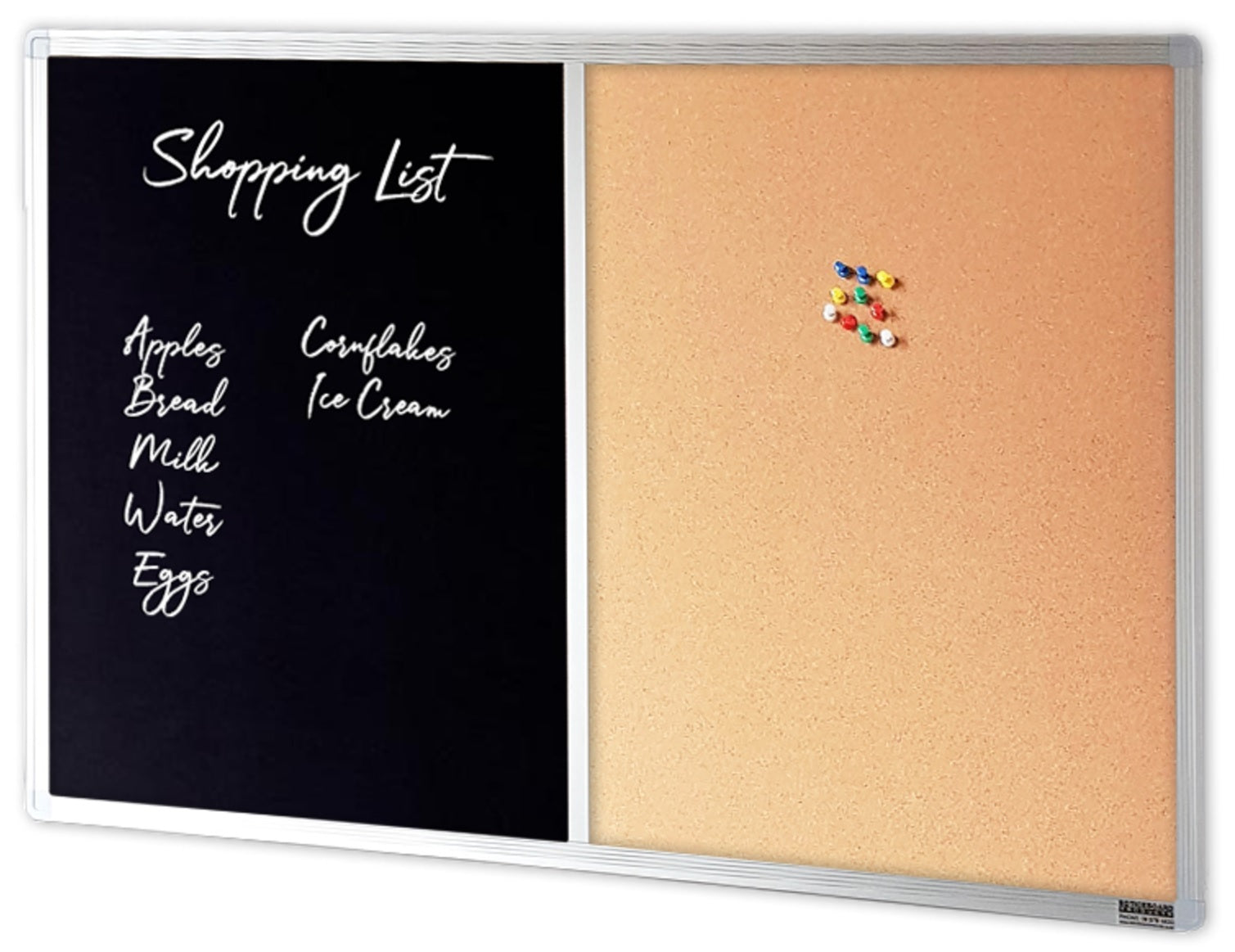 Combination Chalkboard and Corkboard - 10 Sizes