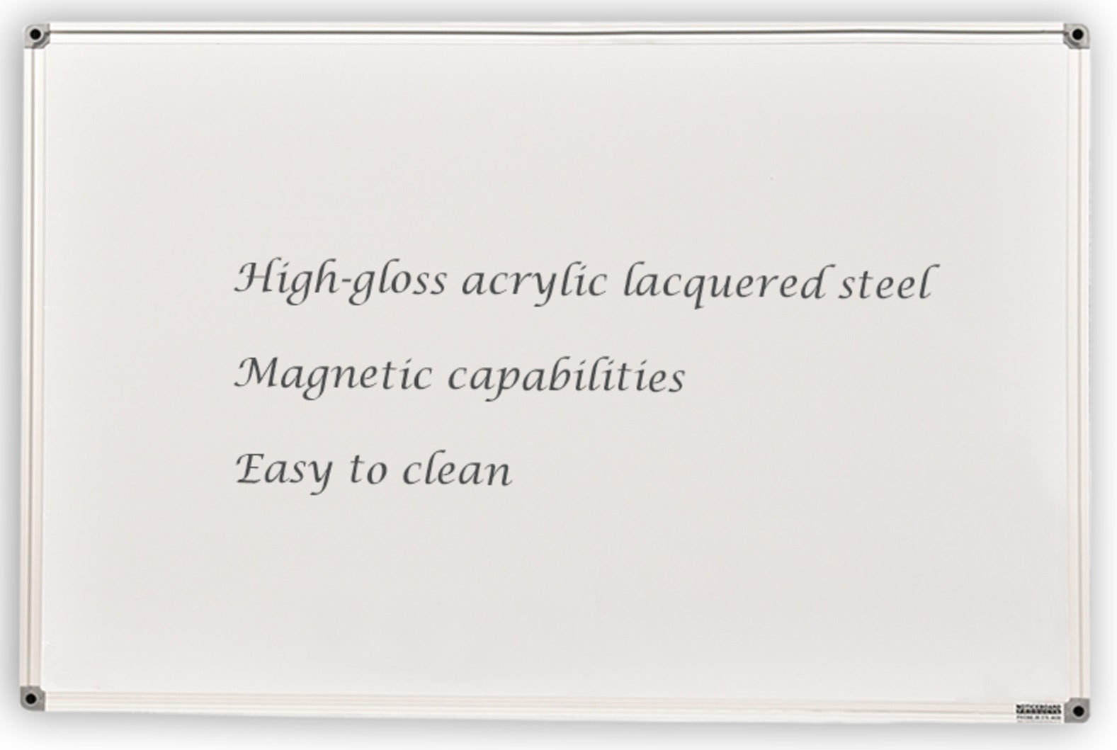 Acrylic Lacquered Steel Single-sided Whiteboard - 9 Sizes