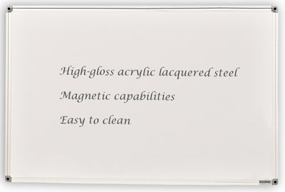 Acrylic Lacquered Steel Single-sided Whiteboard - 9 Sizes