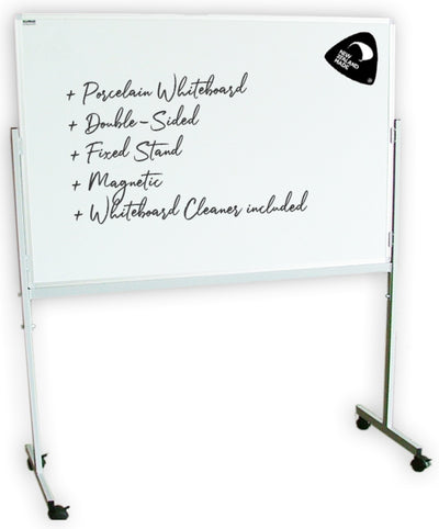 Porcelain Enamel Double-sided Mobile Whiteboard (Fixed Stand) - 11 Sizes