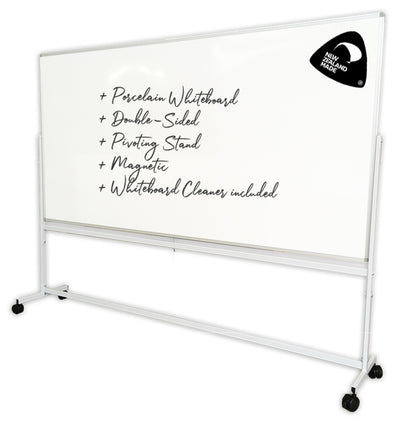 Porcelain Enamel Double-sided Mobile Whiteboard (Pivoting Stand) - 11  Sizes