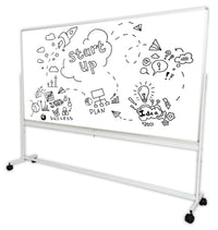 Porcelain Enamel Single-sided Mobile Whiteboard - 4 Sizes
