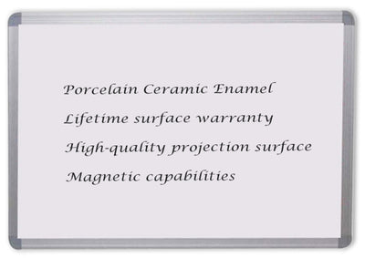Porcelain Enamel Single-sided Whiteboard (NZ Made) - 20 Sizes