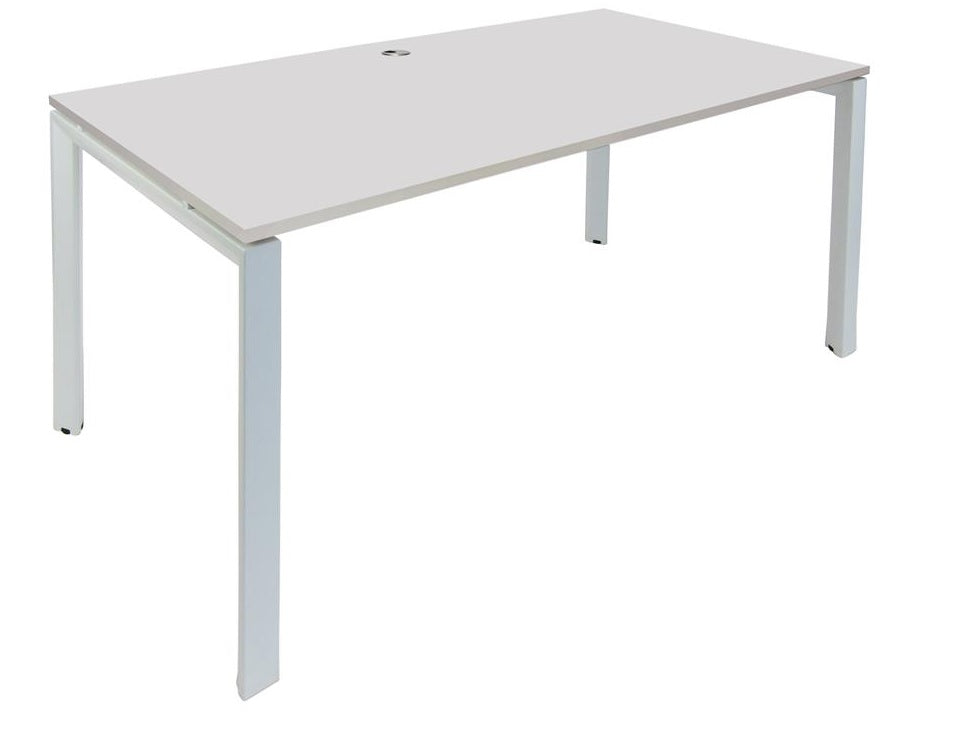 Novah Fixed Height Desk - White Top - 7 Sizes - 2  Frame Colours