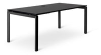Novah Fixed Height Desk - Black Woodgrain - 7 Sizes - 2 Frame Colours