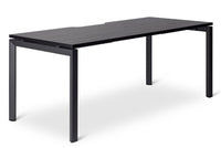 Novah Fixed Height Desk - Black Woodgrain - 7 Sizes - 2 Frame Colours