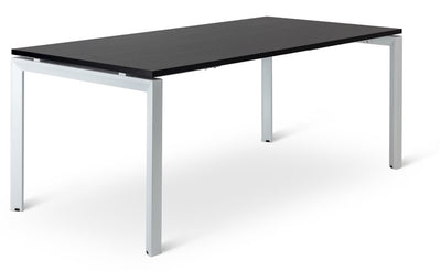 Novah Fixed Height Desk - Black Woodgrain - 7 Sizes - 2 Frame Colours