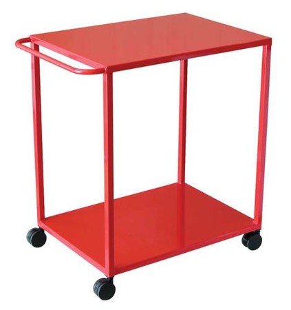 Two Level Steel Shelf Trolley - with Flat Shelves