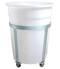 Large Round Mobile Plastic Waste/Laundry Bin - 150 Litres