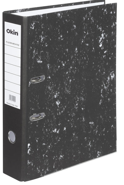 Okin Standard Foolscap Mottle Lever Arch Binder - Pack of 10