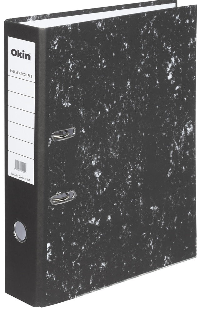 Okin Standard Foolscap Mottle Lever Arch Binder - Pack of 10