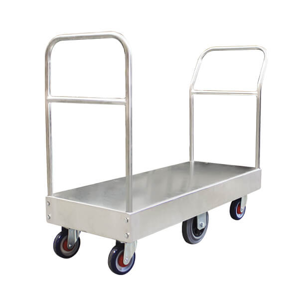 Heavy Duty Galvanised Steel Double Handle Deck Trolley - Standard