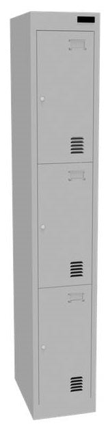 Proceed Powder-coated Steel Locker - Three Door