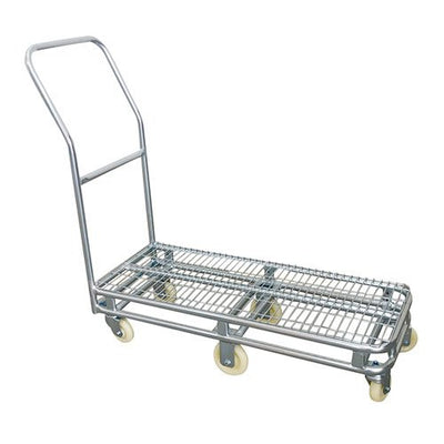 Single Handle Six Wheel Stock Trolley