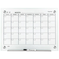 Quartet Infinity Glass Calendar Board with White Back - 600mm x 900mm