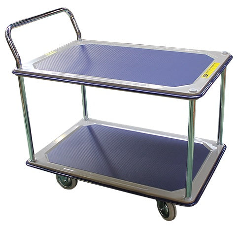Large Pressed Steel Shelf Trolley - 2 & 3 Levels