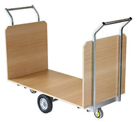 Heavy Duty Solid End Panel Rocking Deck Trolley - Single or Double Ends