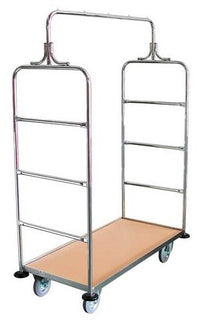 Hotel Porter's Luggage Trolley with Coat Hanger Rail