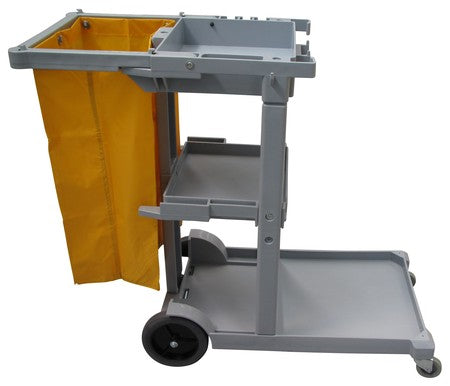 Three Level Plastic Cleaners Trolley with Bag