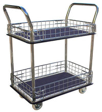 Standard 2 Level Shelf Trolley with Removable Mesh Sides