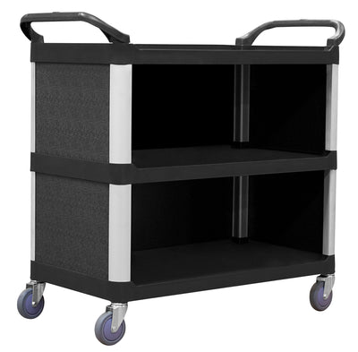 Enclosed 3 Level Plastic Service Trolley - 2 Sizes