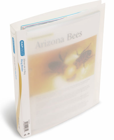 Rapesco A4 2 Ring Binder - 25mm - Clear - 10 Pack