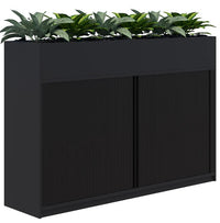 Rapid Tambour Cabinet Planter with Artificial Plants - Non-locking - 4 Sizes