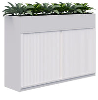 Rapid Tambour Cabinet Planter with Artificial Plants - Non-locking - 4 Sizes