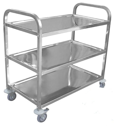 Three Level Stainless Steel Service Trolley - 2 Sizes