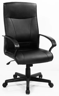 Hemsworth Highback Executive Chair in Black PU Leather