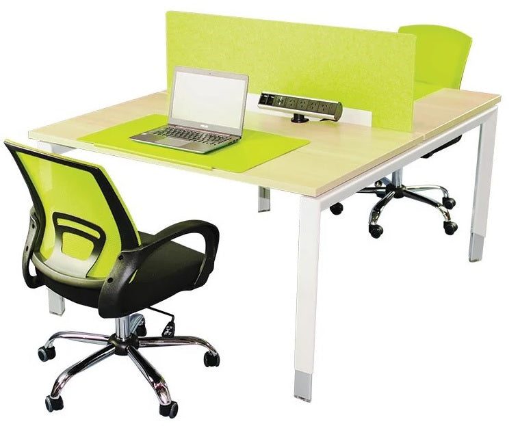 Oblique 2 Person Back to Back Height Adjustable Desk - 3 Sizes