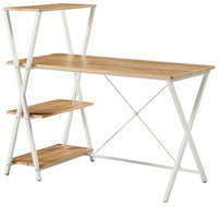 Texarkana Home Office Desk with Side Shelves