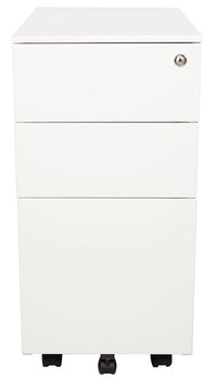 Steelco Slimline 3 Drawer Desk Mobile - 3 Colours