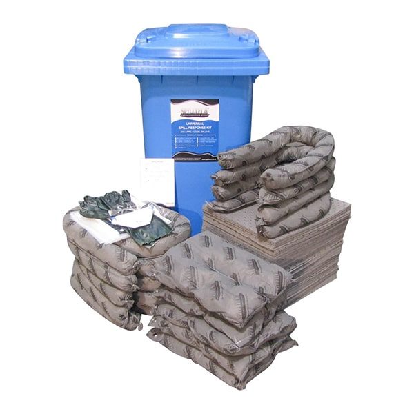 SpillTech Universal Spill Kit Wheelie Bin - 240 Litres