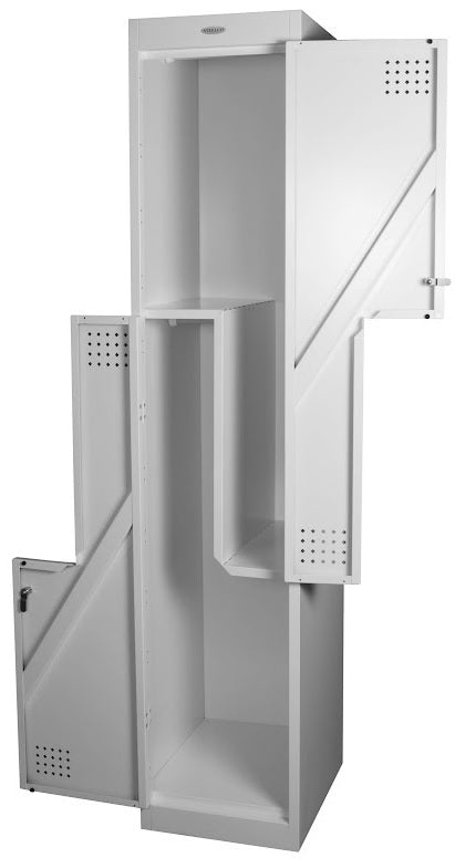 Steelco Powder-coated Steel Two Step Locker